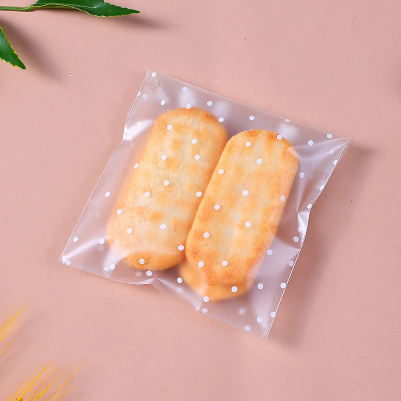 100 pçs diy transparente cozimento biscoitos celofane doces saco de presente sacos de natal fosco aniversário doces bolsa