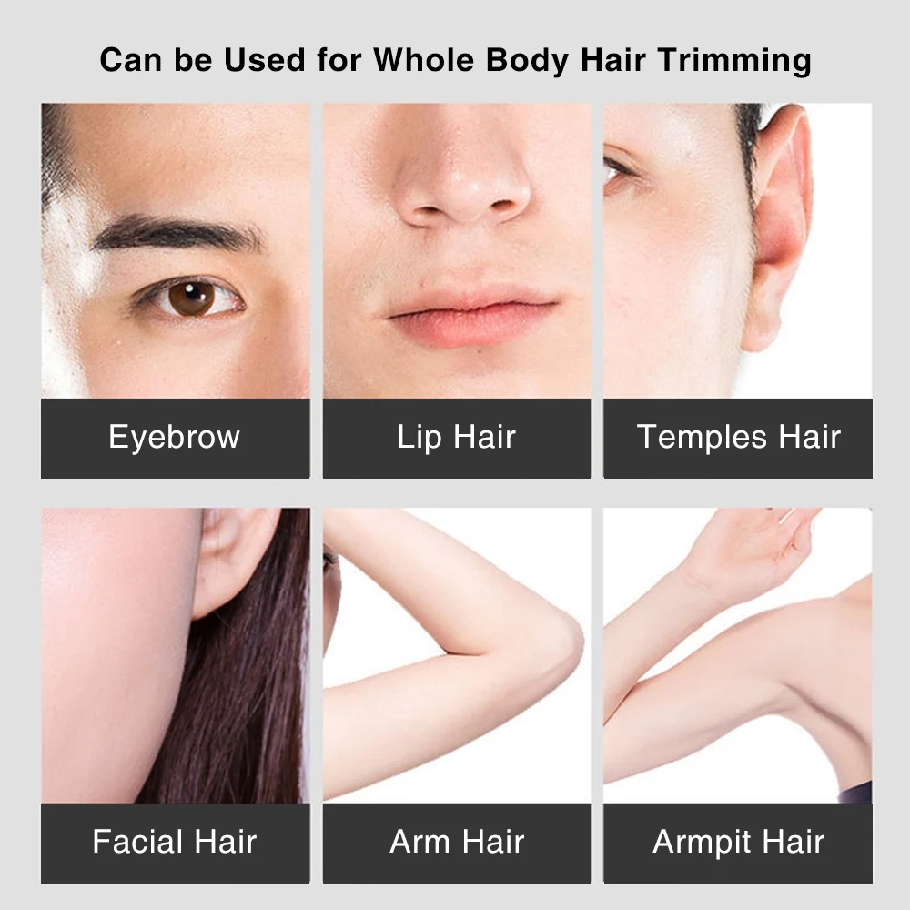 DT38 1Pcs Multifunctional Electric Eyebrow Trimmer Painless Mini Razor Portable Razor Shaver Epilator for Women