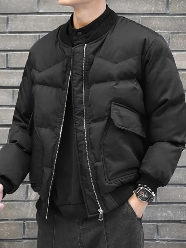 

Мужская хлопковая куртка American Sle Thiened с воротником-стойкой, теплая одежда для хлеба, зимняя модная брендовая свободная посадка, универсальный хлопок...