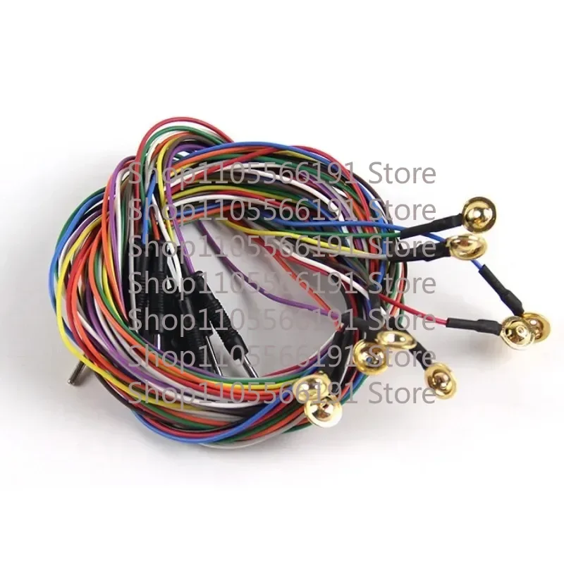 Gold Plated Disc Advanced EEG Electrode Wire for EEG Modules, Medical Grade, Biocompatible, Low Noise