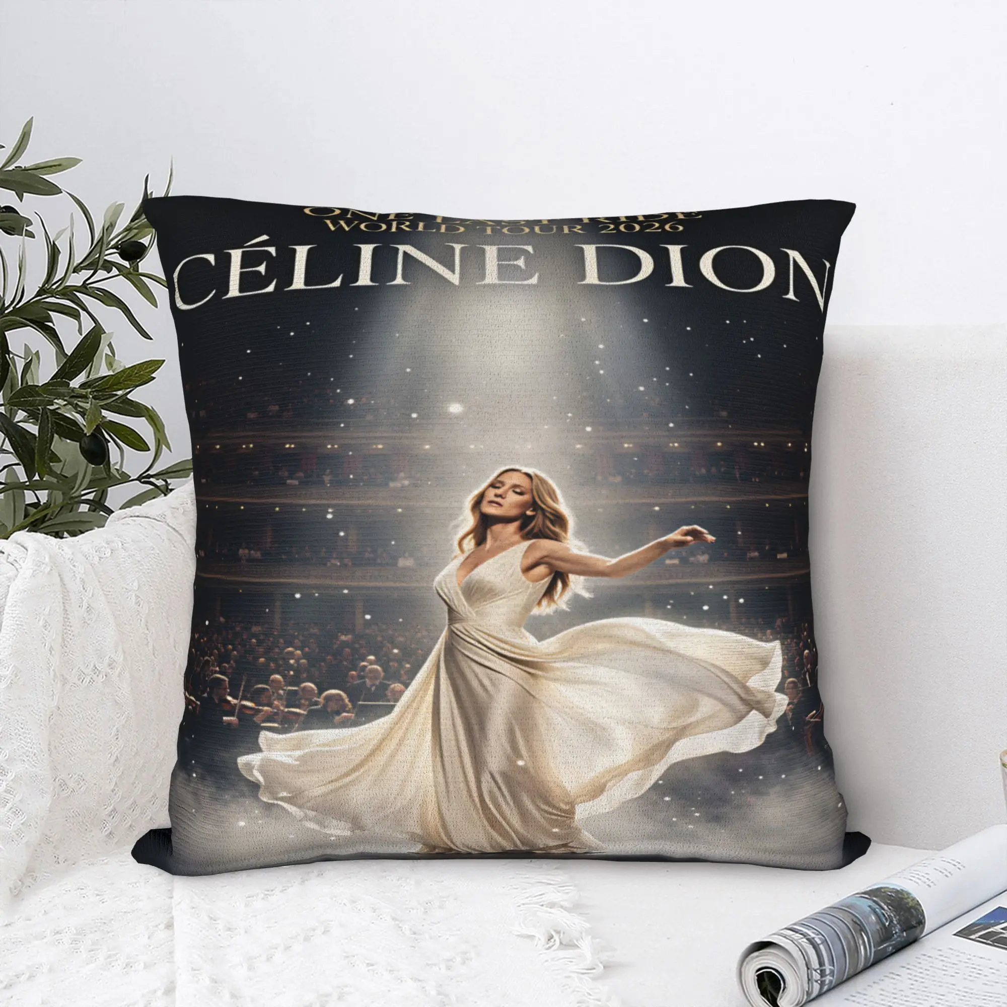 Celines Dions Paris 2026 Pillowcases  Funny Pillow Case For Sofa Couch Bed Living Room Design Pillow Cover