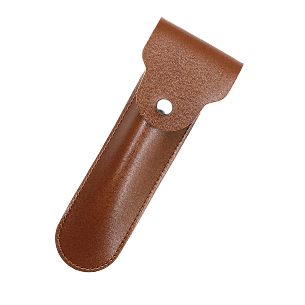 Razor Case Compact Lightweight Travel Shaver Protector PU Material Anti Pressure Scratch Resistant Manual Razor Fit Storage