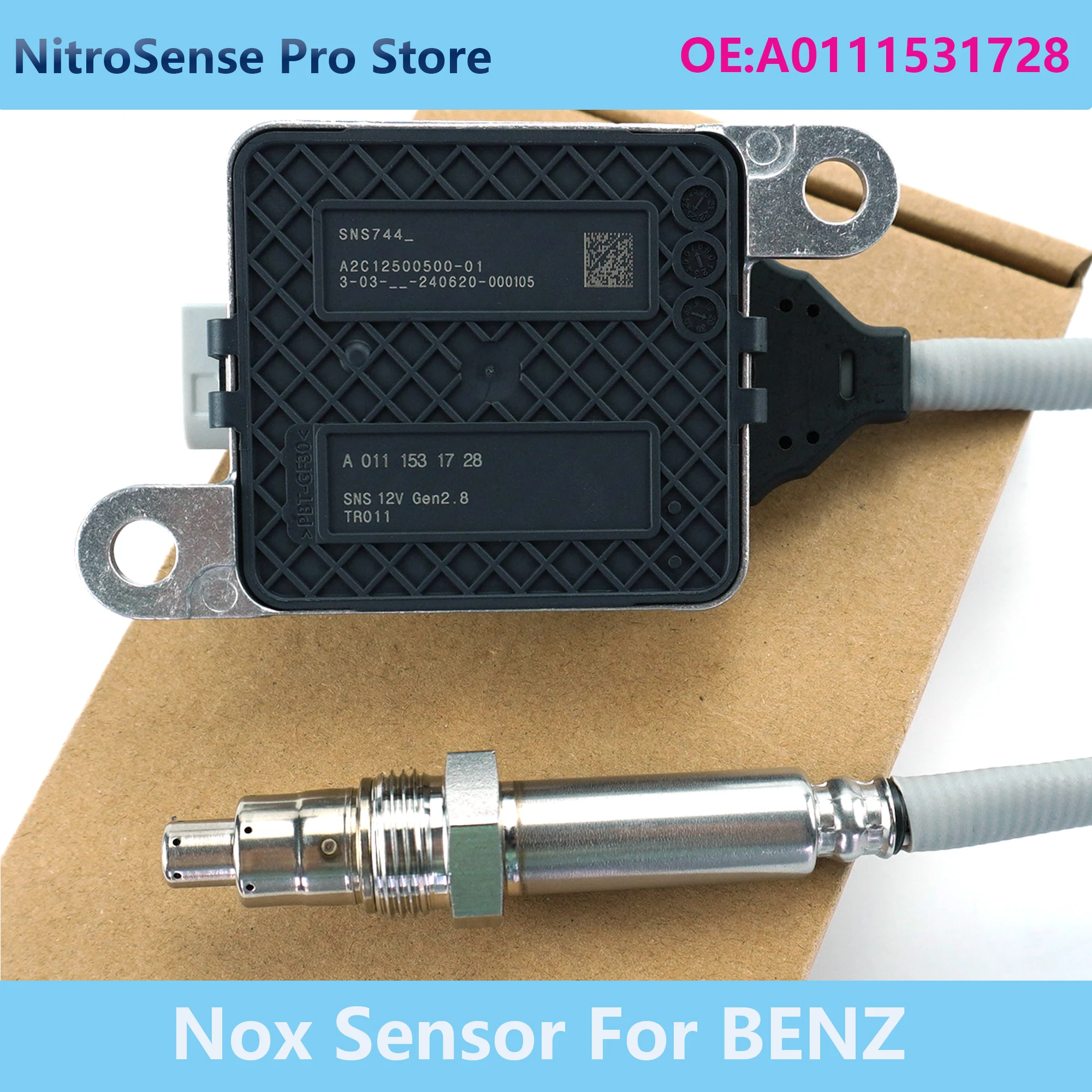 

A0111531728 SNS744 0111531728 New 12V Nitrogen Oxygen Sensor for Mercedes-Benz for Detroit Diesel Nox Sensor
