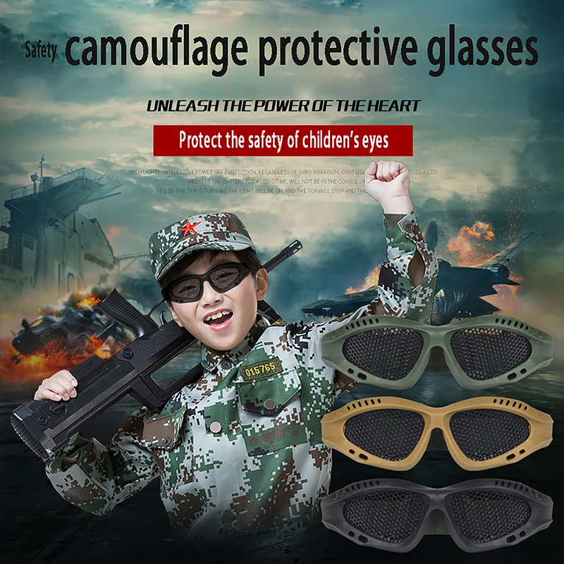 1Pc Hunting Tactical Paintball Goggles Eyewear Steel Wire Mesh Airsoft Net Glasses Shock Resistance Eye Game Protector