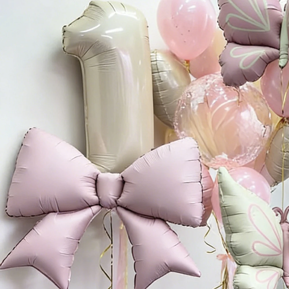 32 Zoll Milchweiße Digitale Ballons 0-9 Schmetterlings- und Schleifenförmige Ballons für Geburtstagsfeiern und Jubiläumsdekoration – Detail 6