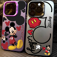 Disney Mickey Mouse For Redmi Note 13 12 12S 11 11S 11E 10 10T 10S 9C 9T Pro Plus Max Lite 5G Colorful Silver Mobile Cover