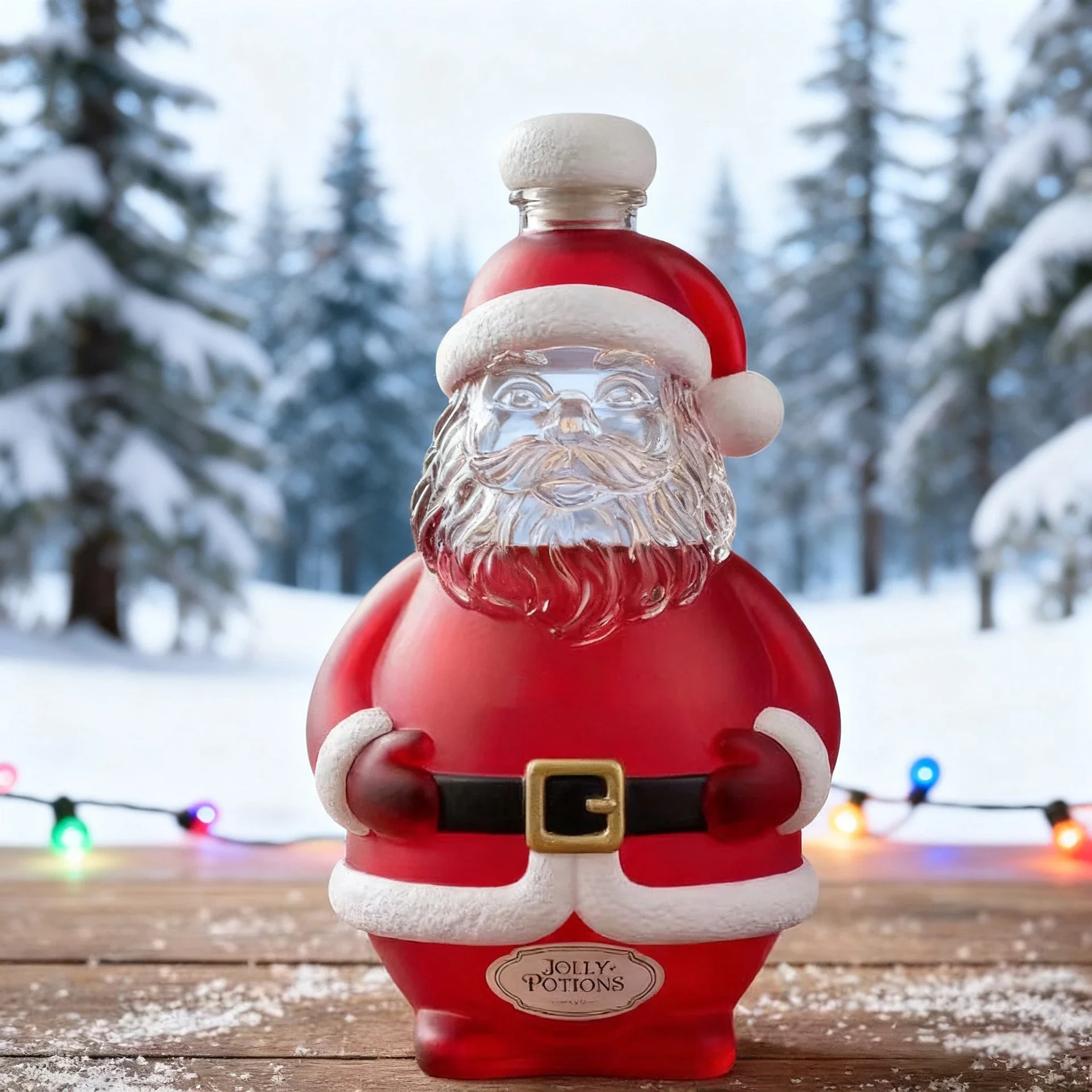New Christmas Santa Claus Shaped Glass Whiskey Decanter Creative Bourbon Bottle Home Bar Decoration Collector Display Gift