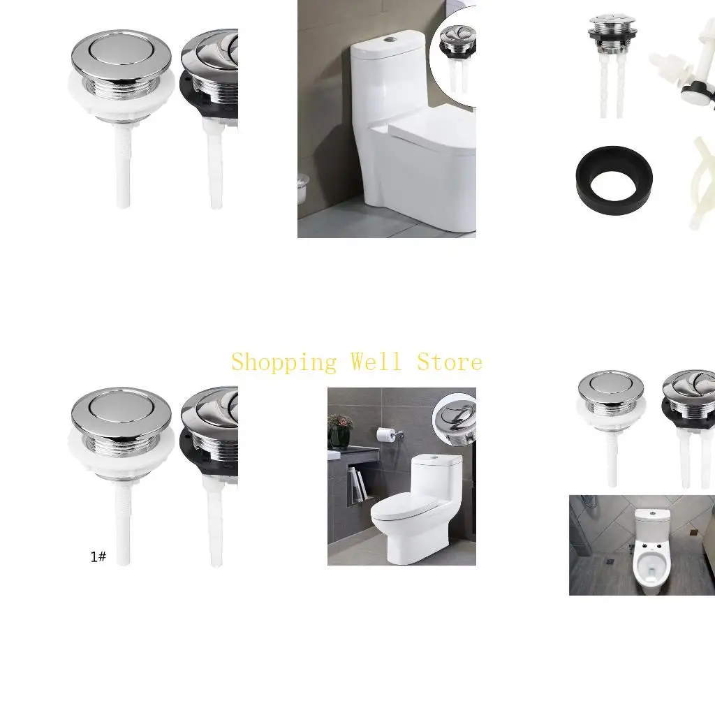 KX4B Toilet Push Button 38mm Thread Diameter Single/Dual Push Flushing Button Toilet