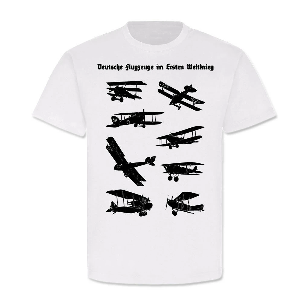 

Types of pilots of German aircraft mechanical models in the WW1 Summer Cotton Short Sleeve O-Neck Mens T Shirt New S-3XL