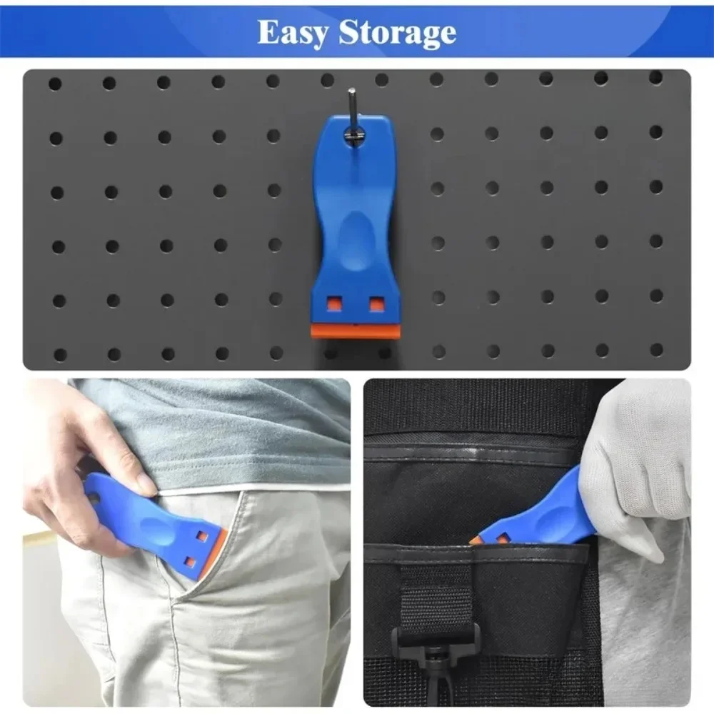Durable Non-Scratch Plastic Razor Blade Scraper Adhesive Sticker Glue Remover for Car Window Glass Floor Cleaning Tool