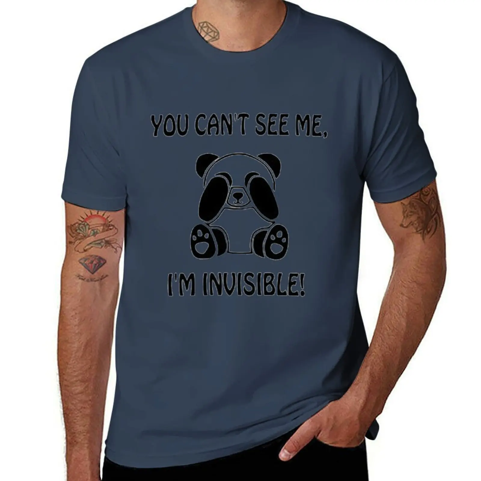 

You cant see me I'm invisible T-Shirt Simple Casual Short Sleeve Cotton T-Shirt