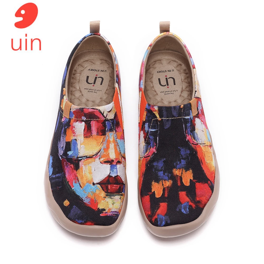 UIN Female Women Loafers Casual Canvas 2020 Modern Art Serious Ladies Slip On Shoes