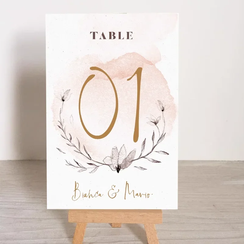 Customized Paper Table Card, Flower Cards, Marriage Seat, Design Your Own Wedding, Engagement Party, 14Pcs