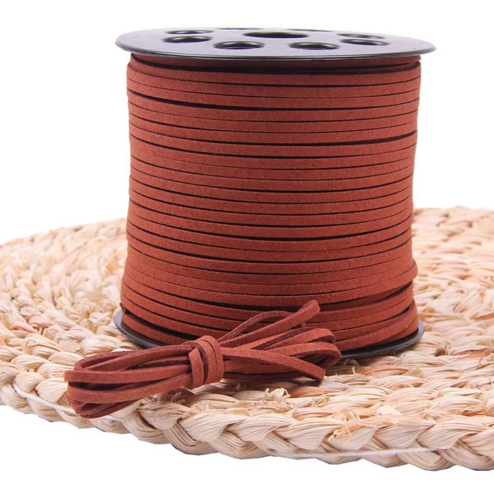 10M/Rolle 2,5mm Kunstwildleder-Schnur, Lederband, Handgefertigter Faden für Armbänder, DIY-Schmuckzubehör, Komponenten und Schnur-Accessoires – Detail 6