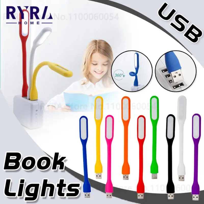 USB LED Night Light Portable Book Reading Light 5V 1.2W Small USB Lamp Foldable Eyesight Light For Power Bank PC Notebook Laptop