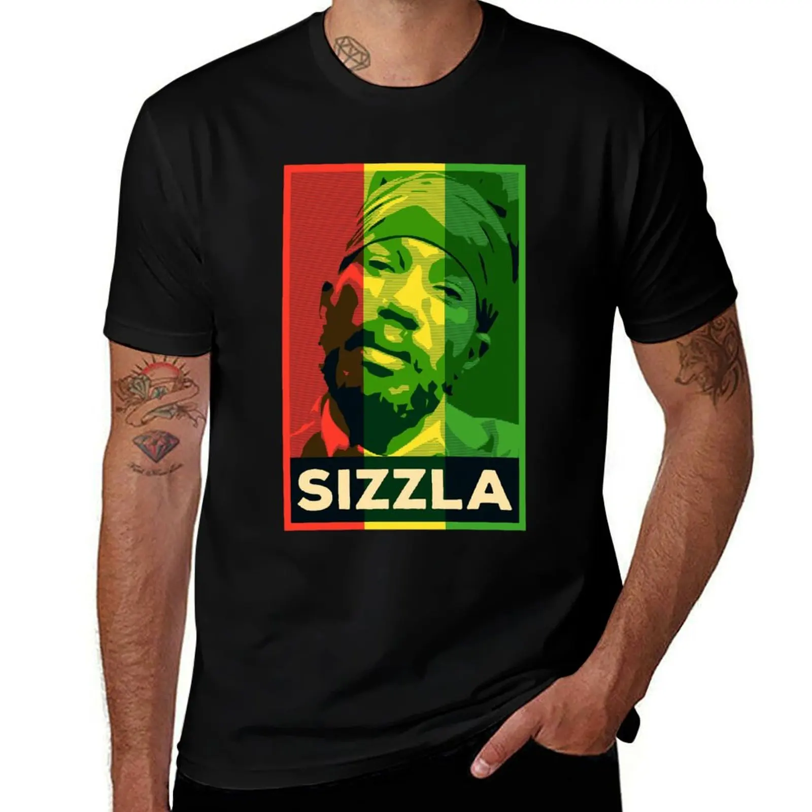 Reggae Legends Sizzla Kalanji RASTA Famous Jamaican Reggae Musician T-Shirt anime vintage graphic tee men t shirts high quality