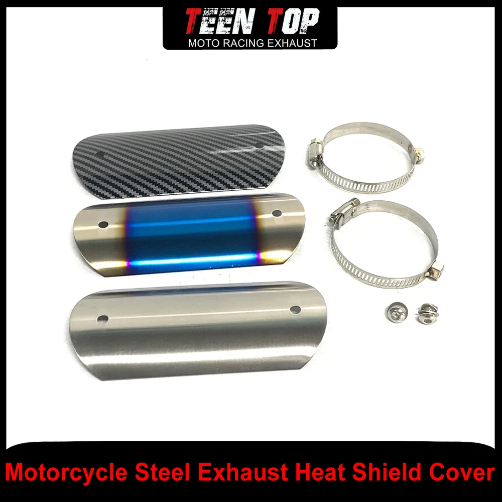 

Universal Exhaust Pipe Anti Heat Guard Cover Motorcycle Stainless Steel Heat Shield Protector Mid Pipe Anti-Scald Cover
