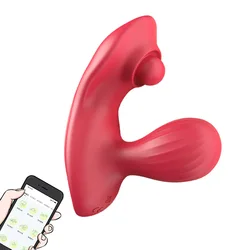 Bluetooth APP stimolatore del clitoride indossabile vibratore per massaggio del punto G masturbazione Dildo palline della Vagina giocattoli del sesso per adulti mutandine da donna