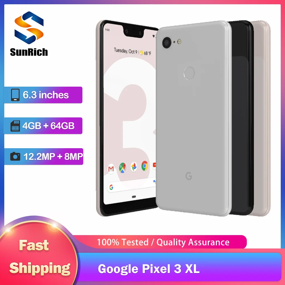 Google Pixel 3 XL 3XL Octa Core Original Mobile Phone 6.3