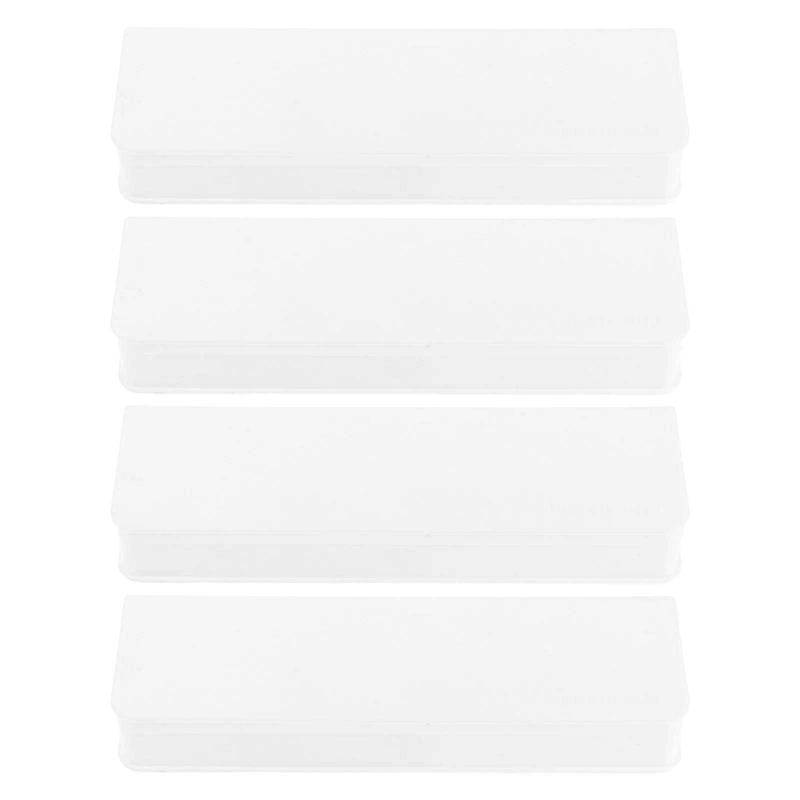 4 Pcs Stationery Box Office Supplies Doubl Plastic Pen Case Pencil Organizer Kids