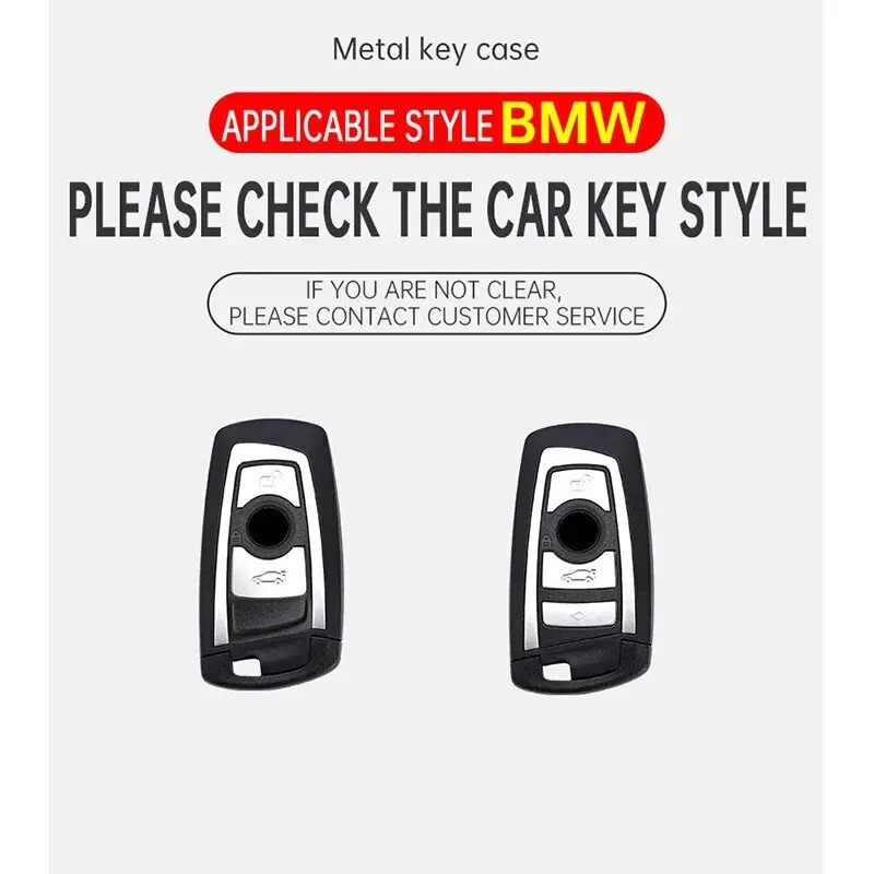 الماعز الجلود سبائك الزنك سيارة مفتاح القضية لسيارات BMW X1 X3 X4 X5 1 3 5 7 سلسلة F10 F15 F16 F20 F30 F10 F25 M3 M4 M5 سيارة حافظة مفتاح بعيد #6