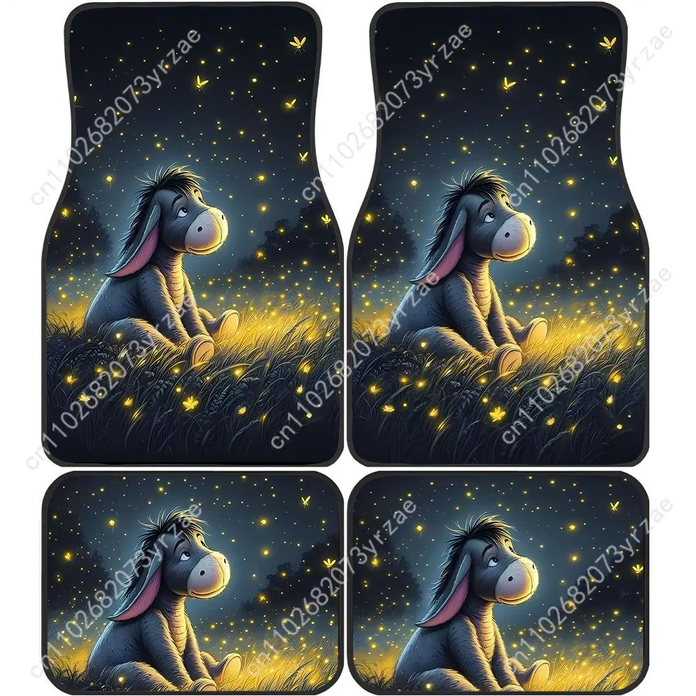 

winnie 4pcs Universal Car Floor Mats All-Season Fashionable Auto Interio Absorbent Non-Slip Washable Car Floor Mats