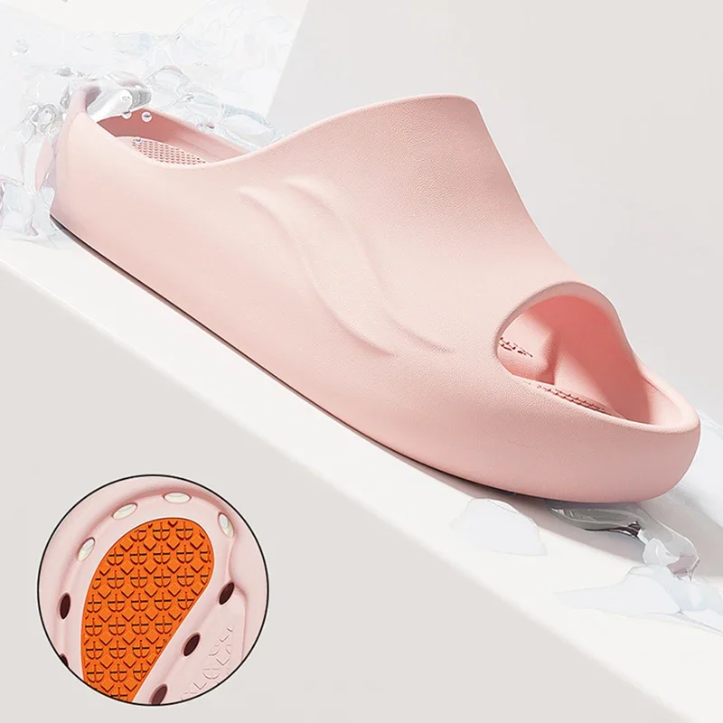 Women's Bathroom Bathing Slippers 2026 New Summer Indoor Home Eva Slippers Woman Anti-Slip Quick-Drying Couple Shower Shoes 45