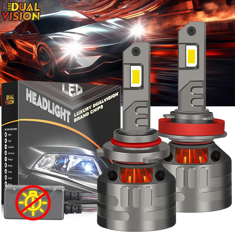 

Dualvision H7 Led Headlight Bulbs 6000K 4300K LED H4 H11 H8 H9 HB3 9005 HB4 9006 9012 Led Light CSP Chips Auto Fog Lamp 12V 2pcs