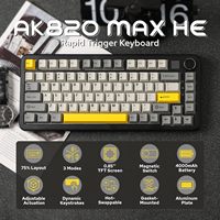 AJAZZ AK820MAX Mechanical Keyboard Magnetic Axis Wired/Wireless Tri-Mode 81 KEY Hot-swappable Gasket Structure With 0.85\