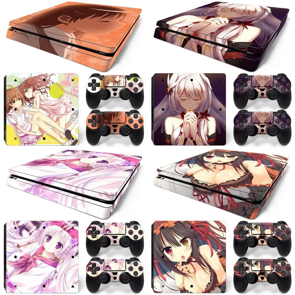 Anime girls Factory Price New Arrival Cool Design for PS4 Slim Skin Sticker