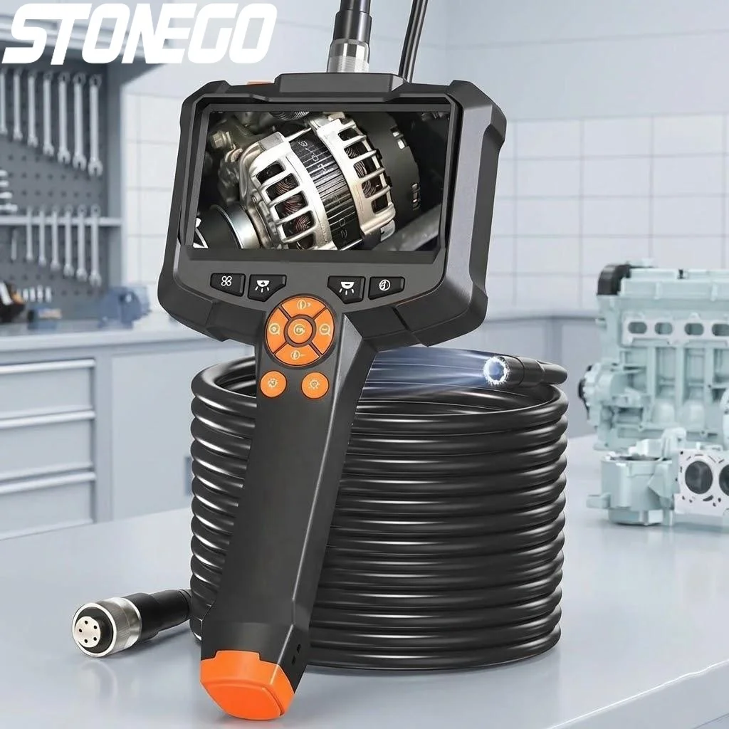 

Эндоскопическая камера HD 1080P с 4,3-дюймовым IPS-экраном, водонепроницаемая, для промышленной инспекции, кабель 1м/5м/10м, аккумулятор 2000 мАч