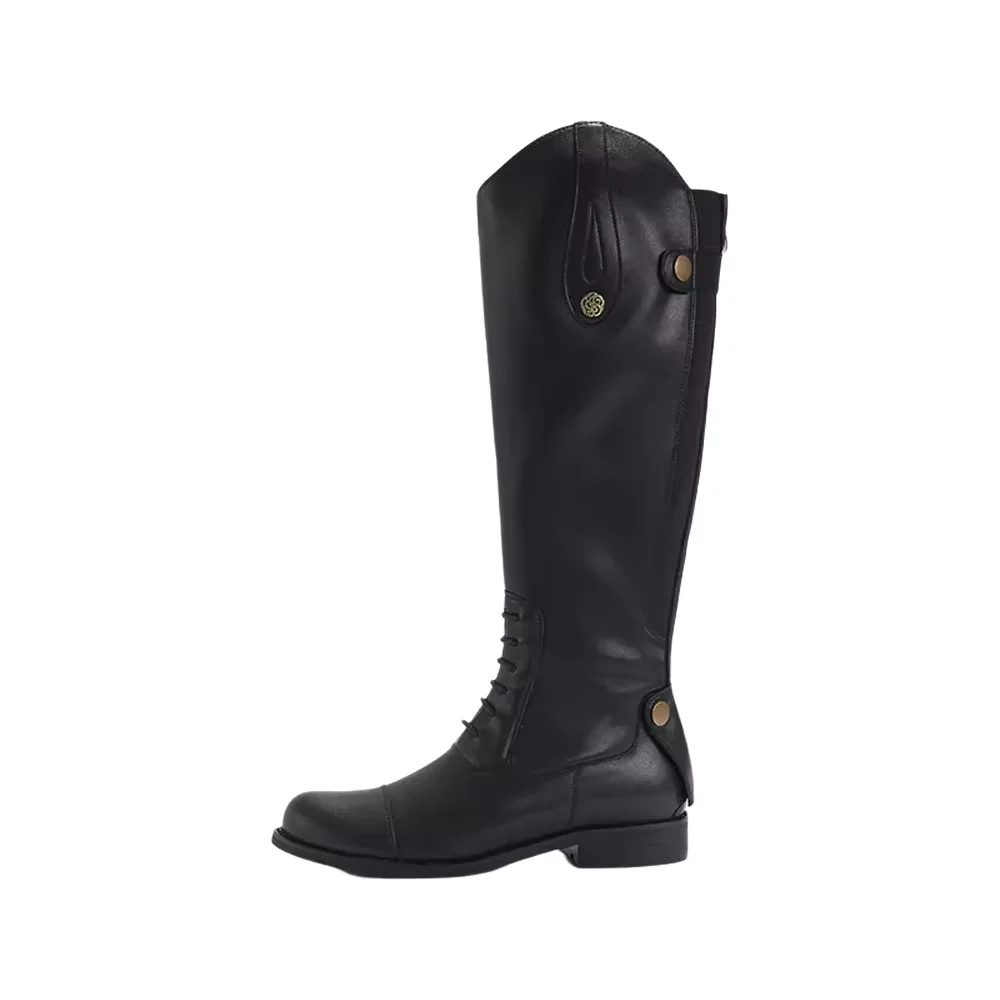 Equestrian Boots Leather Equestrian Supplies Long Boots Riding Equipment Non-Slip Ultra Footwear Resistant Horse Rider Shoe
