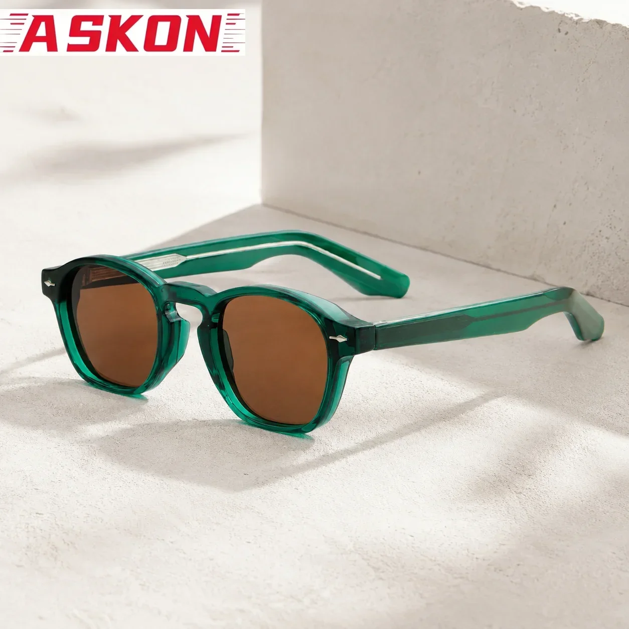 Retro Color Block Sunglasses Men Women Vintage Keyhole Square Sun Glasses Trendy Y2K Ocean Lens Shades UV400 Streetwear Driving