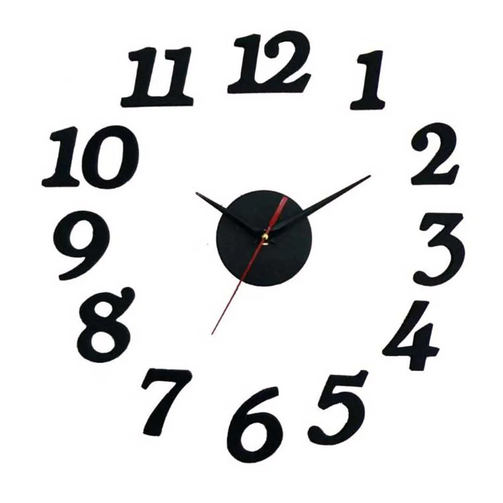 

Wall Clock Self-Adhesive Silent Non-Toxic Waterproof Decorative Hanging Clock For Home Living Room Bedroom Office