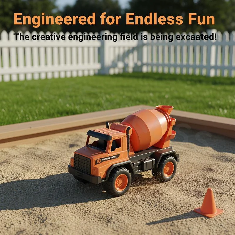 Inertial Construction Engineering Toy Early Learning Digger Bulldozer Tipper Set for Kids Holiday Gift Beach Play