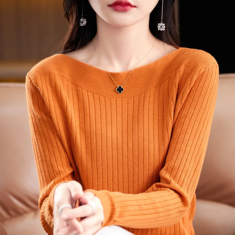 Women's round Neck Drawstring Sweater Comfortable Fit Casual Knitted Top Bright Thread Detailing Autumn Winter Essential