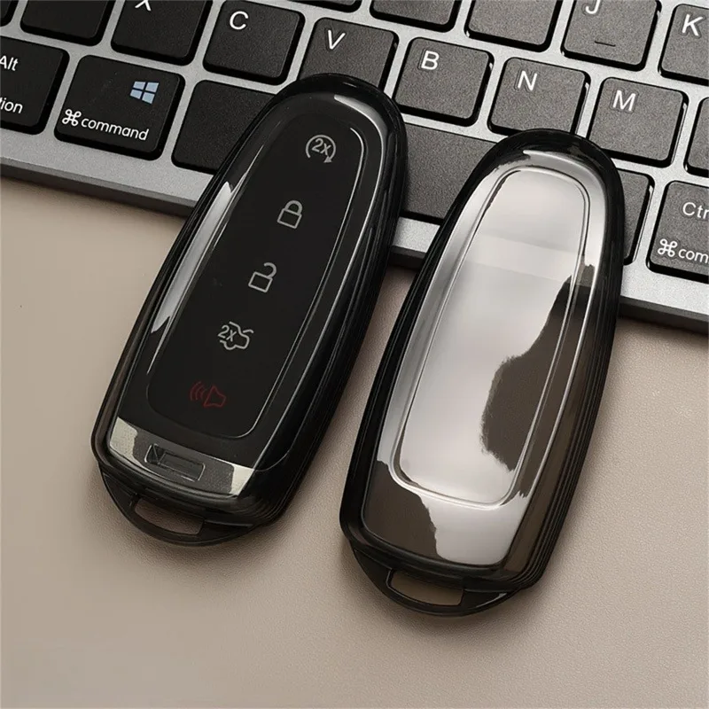 1 szt. 4/5 przycisków TPU Car Smart Key Cover, pasuje do Ford Edge Escape Explorer Flex Focus Taurus Expedition 2011-2019 Akcesoria