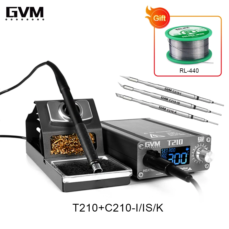 

Цифровая паяльная станция SUNSHINE GVM T210 с регулируемой температурой