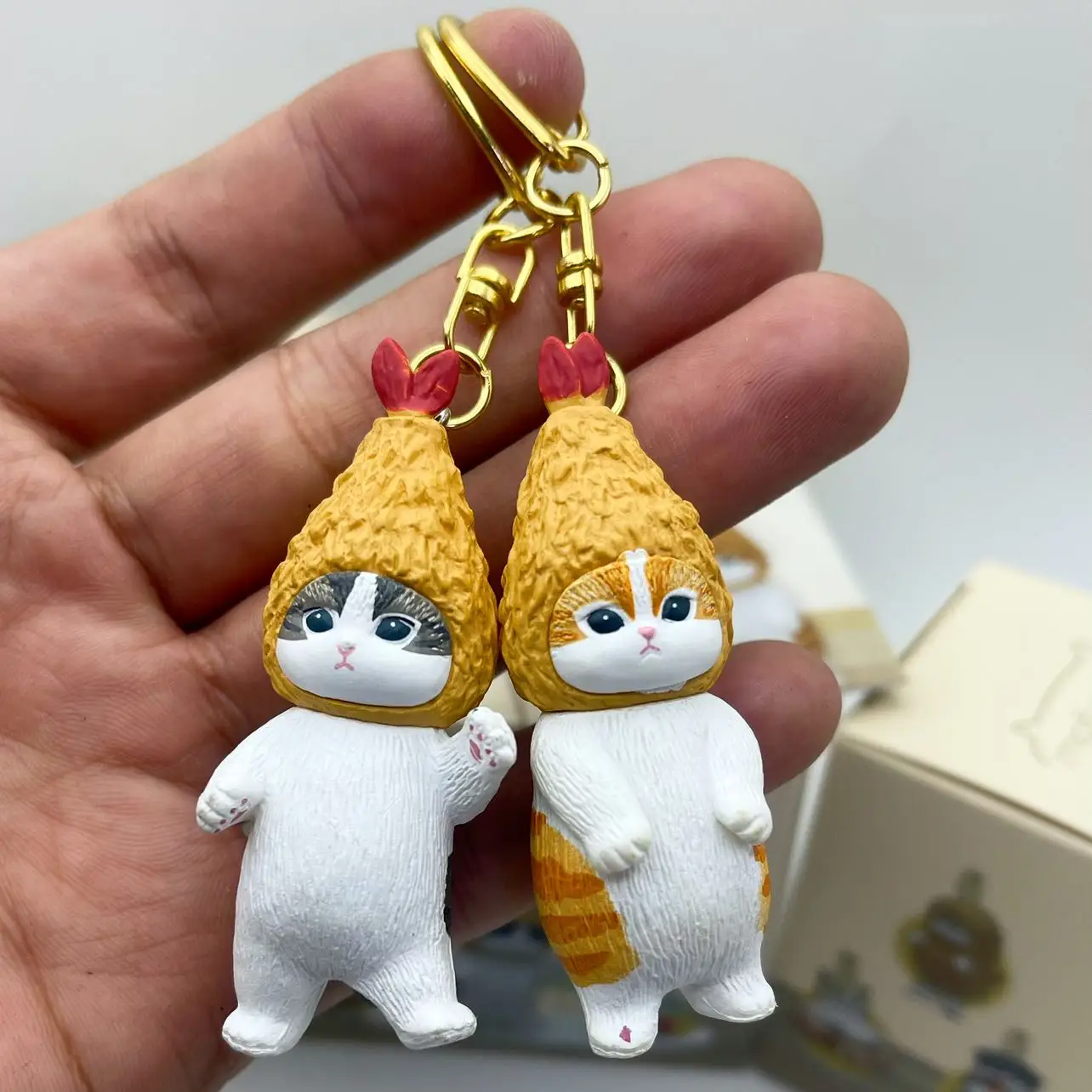 Spot Japanese Kitan Mofusand Fried Shrimp Meat Cat Twisted Egg Wearing Headset Shark Cat Trendy Cat Pendant Keychain Toy Gift