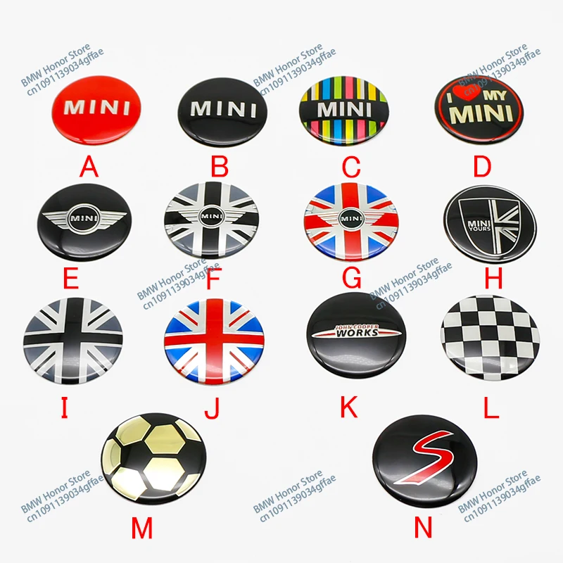 4Pcs 52mm Epoxy Car Wheel Center Hub Cap Badge Emblem Sticker Auto Styling For Mini Cooper One S JCW R56 R60 F55 F56 R50 R53 R55