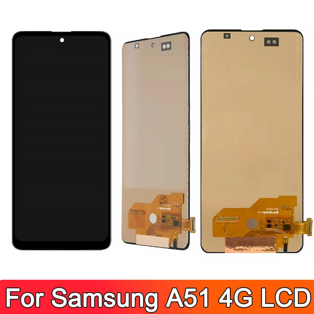 Tela lcd e digitalizador de 6.3 polegadas para samsung galaxy a51, montagem completa e moldura para SM-A515F/dsn SM-A515F/ds SM-A515F/dst SM-A515F