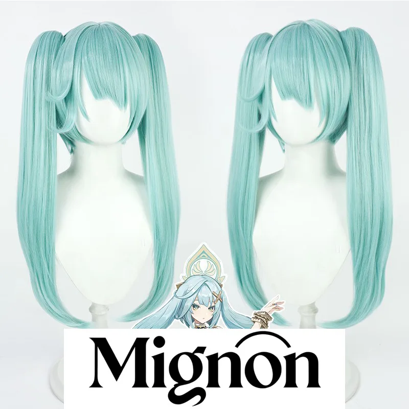 

Genshin Impact Faruzan cosplay wig mint green twin tails Halloween gift