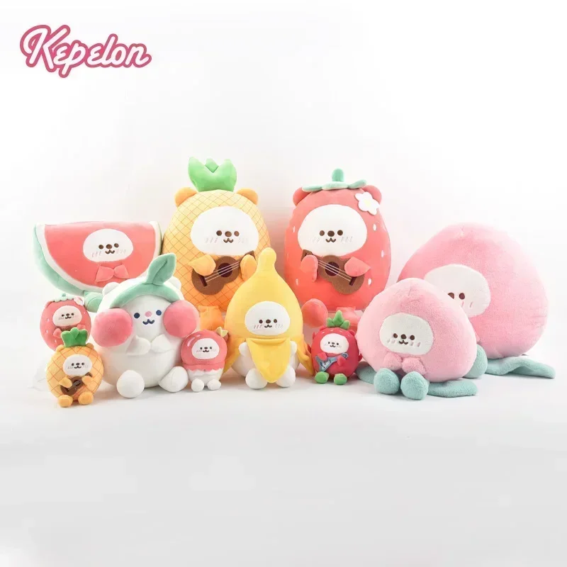 Summer Fruits Plush Doll Kawaii Strawberry Pineapple Peach Watermelon Ins 30cm Pillow Home And Car Plush Decoration Toys Gift