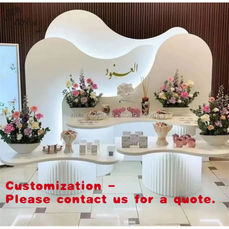 

Светодиодная многослойная 3D-панель Customized.NIKA для свадебной сцены, светящаяся акриловая арка-фон для мероприятий