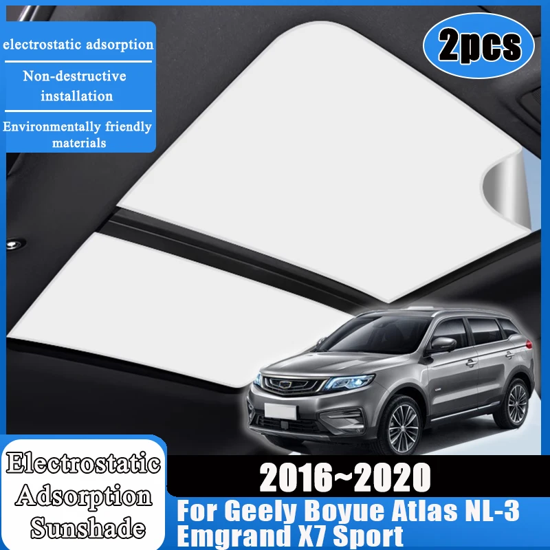 

Sunroof Sticker For Geely Boyue Atlas NL-3 Emgrand X7 Sport 2016~2020 Electrostatic Adsorption Skylight Sunshade Car Accessories