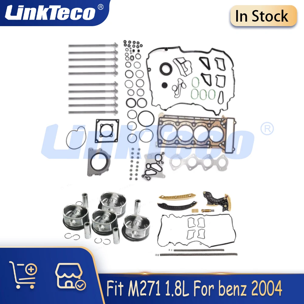 

Engine Rebuilding Gasket Piston & Ring Timing Set Fit M271 1.8L For Mercedes-Benz C200 C230 W203 W204 W211 M271 CL203 R171 2004