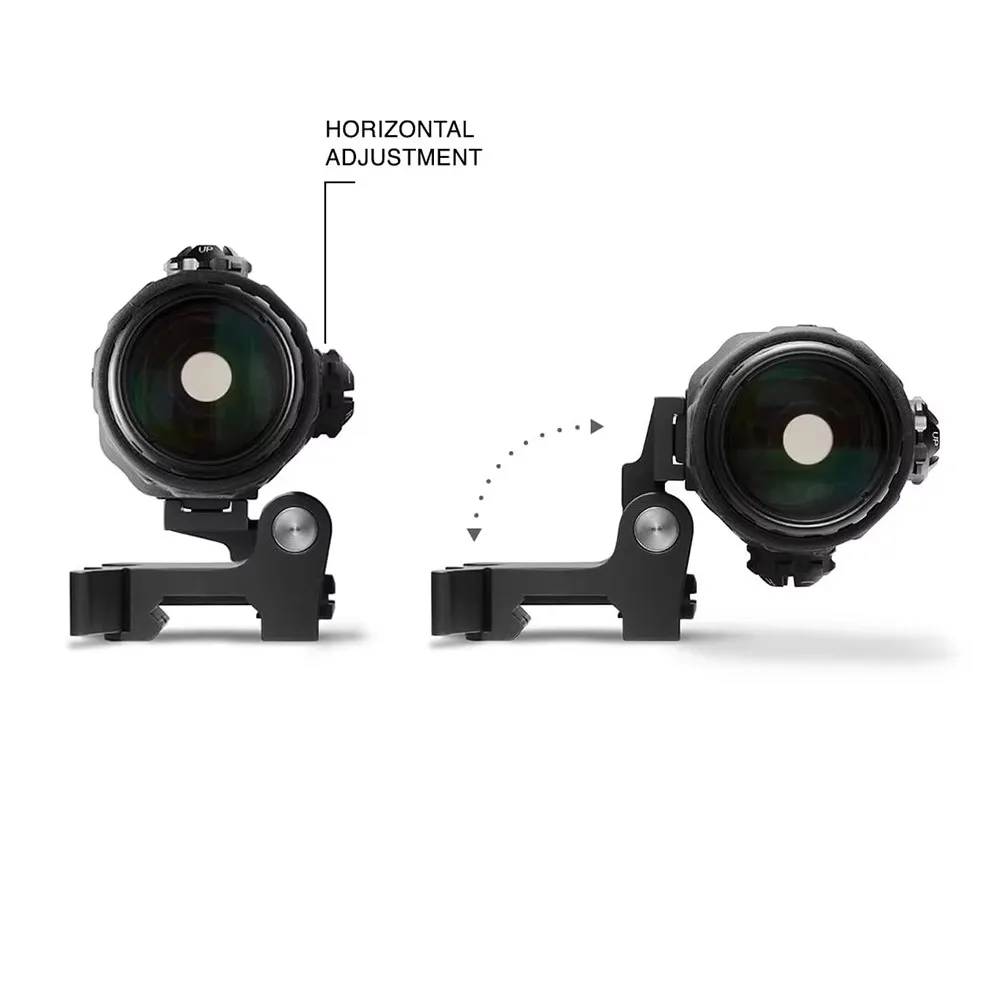 G33 G43 G45 Penglihatan Tetap 3X 5X Kaca Pembesar dengan Sakelar Ke Sisi Dudukan QD Dapat Dilepas Cepat untuk Berburu Airsoft