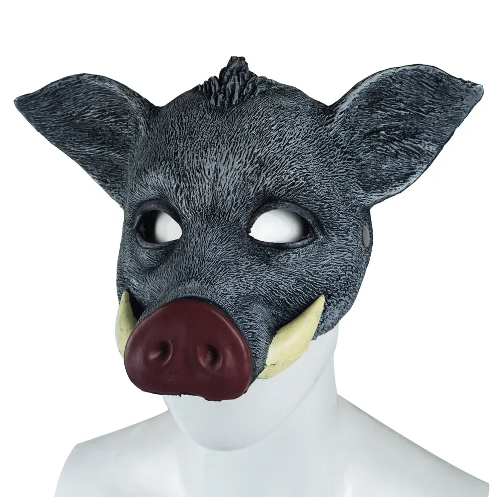 

Halloween Party Masks Cat Joker Halloween Carnival Adults Cosplay Costume Soft Pu Foam Animal Wild Boar Pig Mask