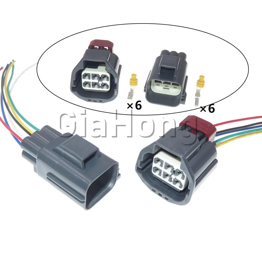 

1 Set 6 Ways 7283-5577-10 7282-5577-10 Waterproof Automotive Throttle Pump Socket AC Assembly Electrical Wire Harness Plug