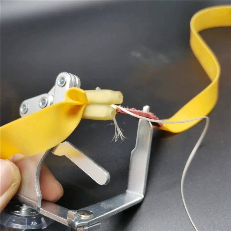 Slingsshot Tied Rubber Band Tools Adjustable DIY for Slingshot Catapult Hunting Mini Portable Rubber Assistant Accessories